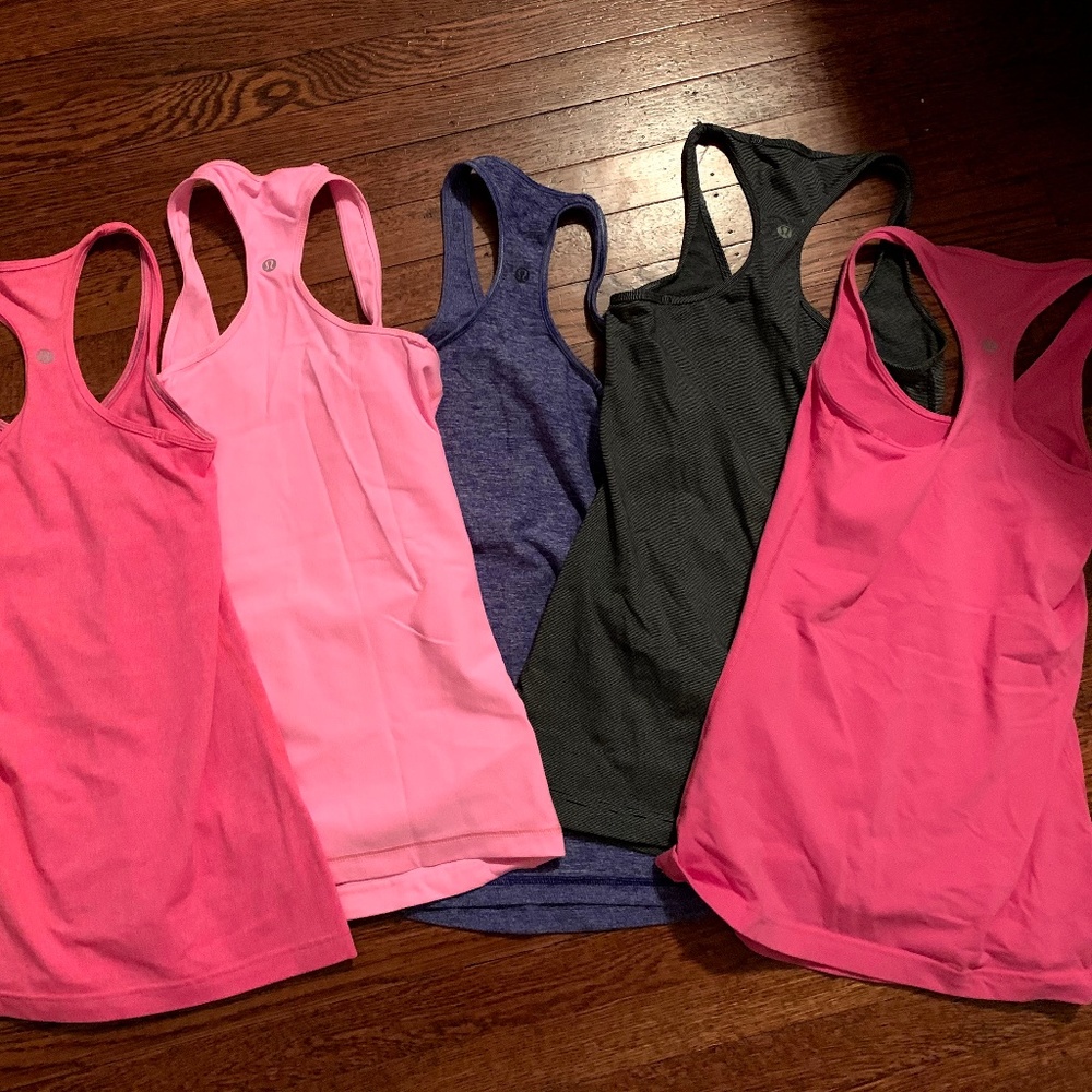 6 lululemon athletica cool rackerback tanks